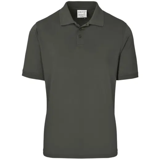 Mens Okiyo Shizen Eco Golf Shirt Olive Front